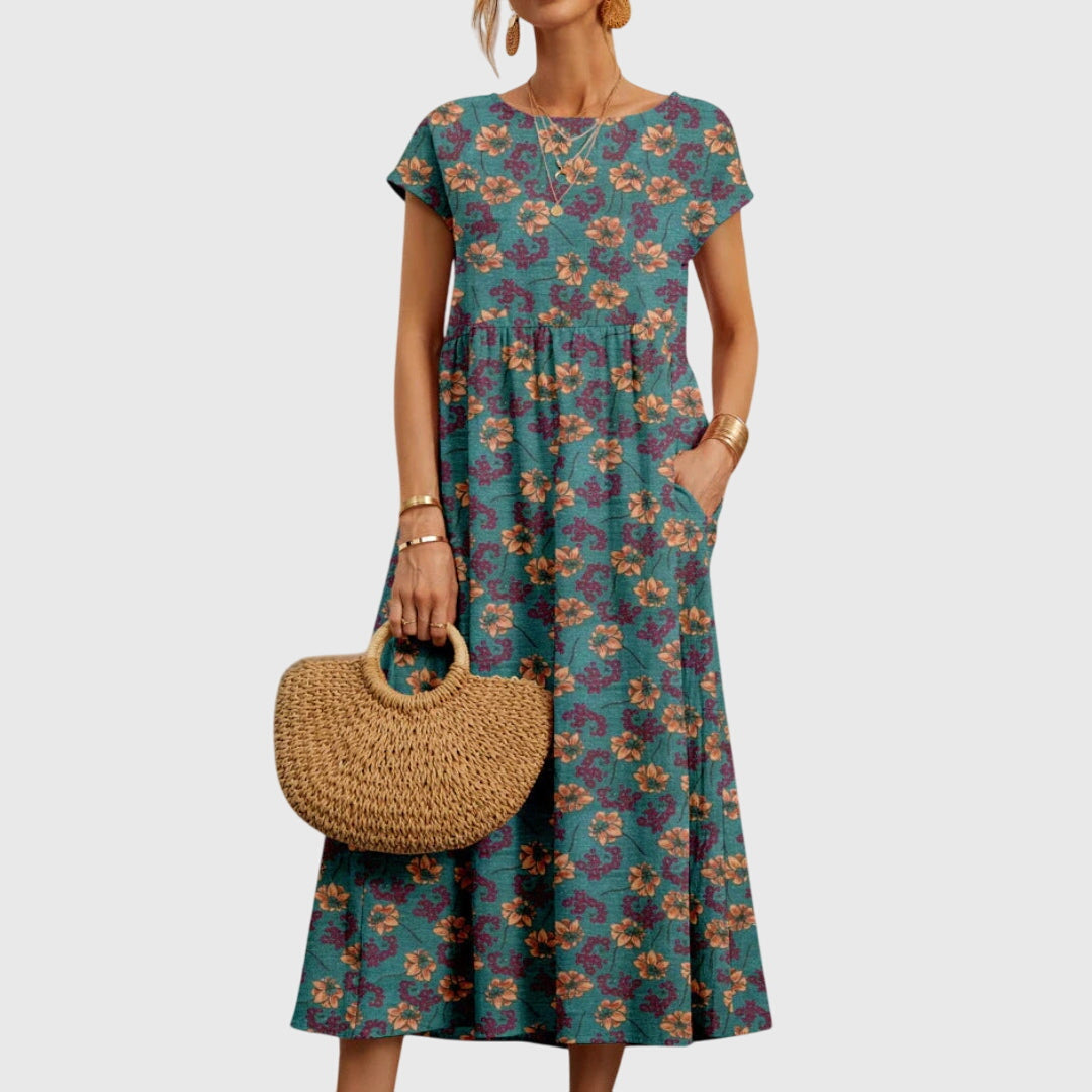 Elsie - Elegant Flowing Floral Dress