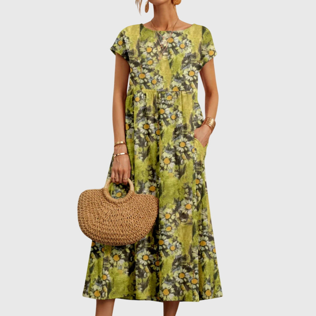 Elsie - Elegant Flowing Floral Dress