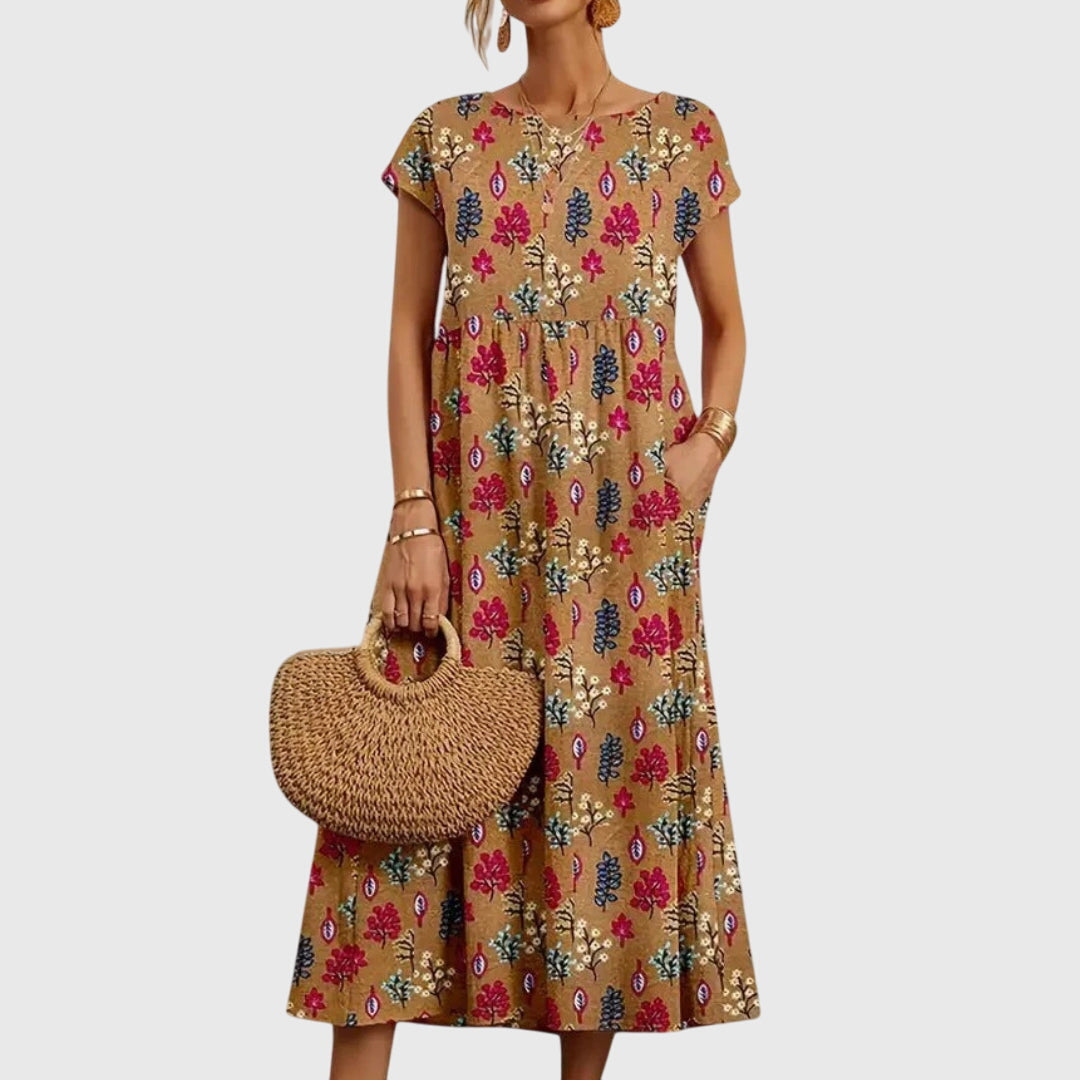 Elsie - Elegant Flowing Floral Dress