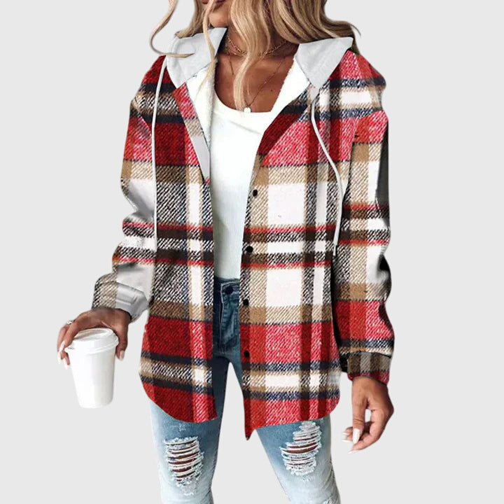 Vaelina - Women's Mesh Button Placket Jacket